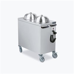 Carro dispensador de platos calientes