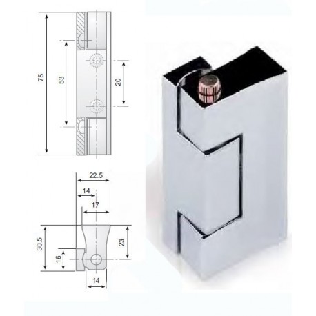 Bisagra para nevera 310