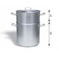 Conjunto cuscusera forma recta con tapa