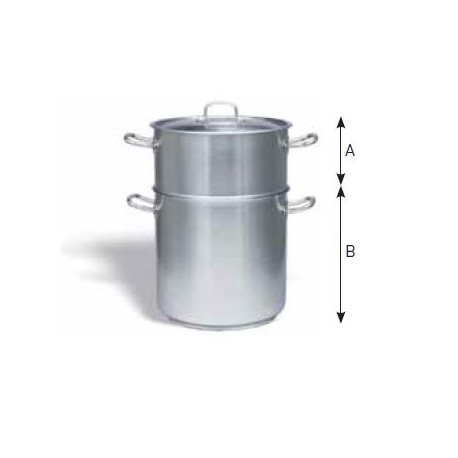 conjunto cuscusera forma recta con tapa