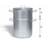 conjunto cuscusera forma recta con tapa