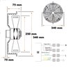 Ventilador con reja y soporte Ø 250 impelente