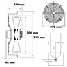 Ventilador impelente Ø 250 con reja y soporte
