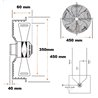 Ventilador impelente Ø 350 con reja y soporte