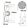 Ventilador aspirante Ø 350 con reja y soporte