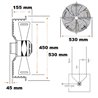 Ventilador aspirante Ø 450 con reja y soporte