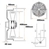 Ventilador impelente Ø 400 con reja y soporte