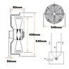 Ventilador impelente Ø 450 con reja y soporte