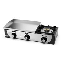 Plancha a gas de 60 cromo con fogón