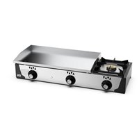 Plancha a gas de 80 CROMO con fogón
