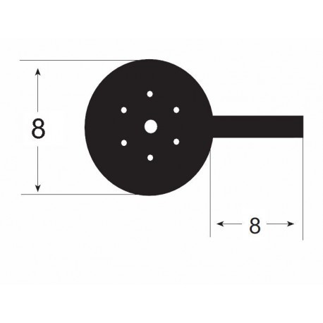 Goma para camara espuma forrada 12 mm