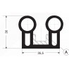 Burlete 3340 dos alveolos con tensor frontal