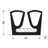 Burlete 501 dos alveolos con tensor frontal