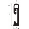 Burlete 1 alveolo sin tensor bajo puerta