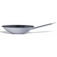 Wok antiadherente fondo plano multi-metal