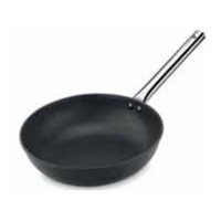 Wok antiadherente con mango acero-inox