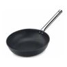 Wok antiadherente con mango acero-inox