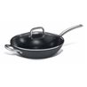 Wok con tapa antiadherente con mango acero-inox