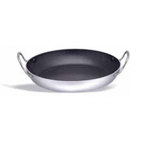 Paellera antiadherente con asas de acero-inox