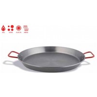 Paellera valenciana de acero pulido
