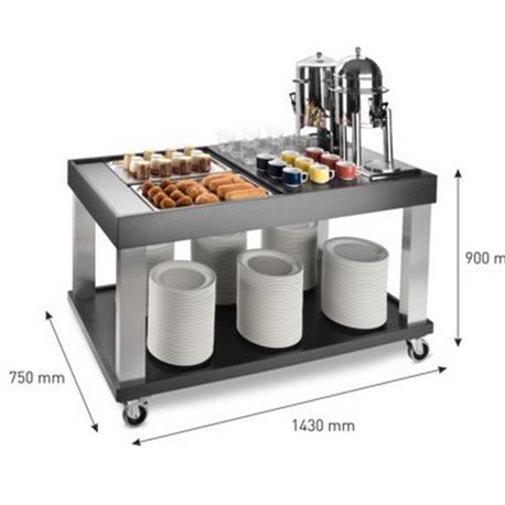 Carro buffet negro