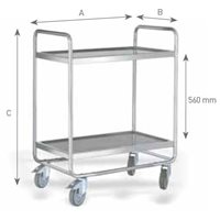 Carro desmontable de sevicio de 900x500 mm