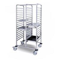 Carro doble 2x17 guías inoxidable