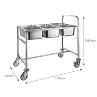 Carro para cubetas Gastronorm 3GN 1/1
