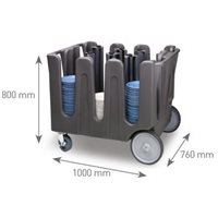 Carro ajustable para platos