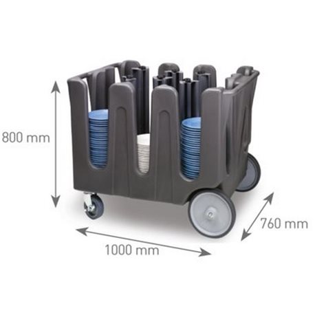 Carro ajustable para platos