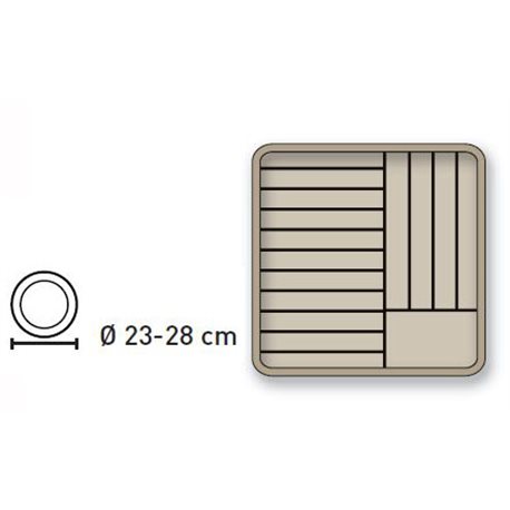 Cesta para platos de 23 a 28 cm