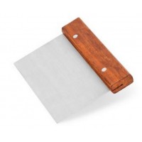 Rasqueta rectangular mango madera.