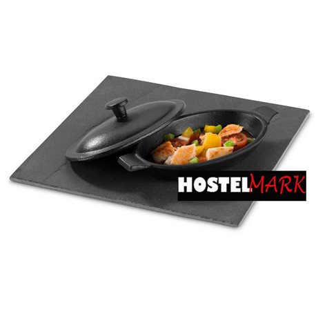 Mini fuente oval con tapa hierro fundido