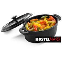 Mini fuente oval alta con tapa hierro fundido
