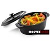 Mini fuente oval alta con tapa hierro fundido