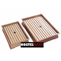 Vaporera rectangular de bambú y madera