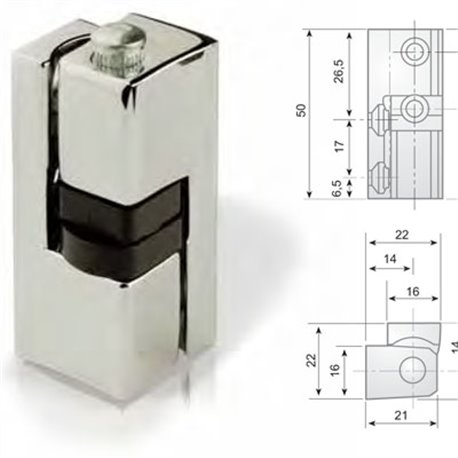 Bisagra nevera 304