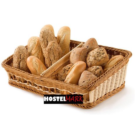 Cesta rectangular dos compartimentos para pan