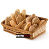 Cesta rectangular dos compartimentos para pan