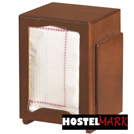 Servilletero de madera con portaménus