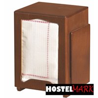 Servilletero de madera con portaménus