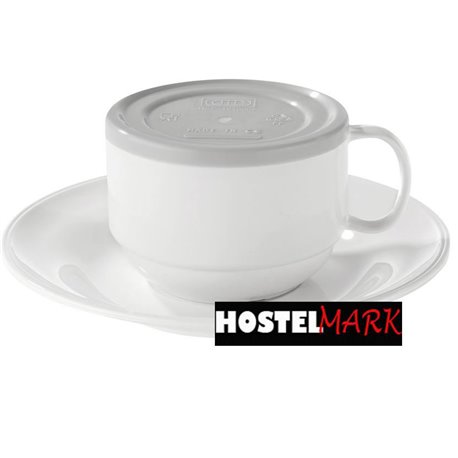 Taza de desayuno con tapa