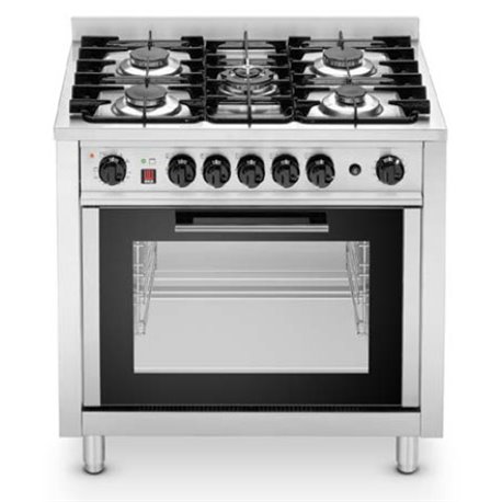 Cocina a gas 5 fuegos + horno