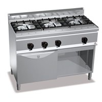 Cocina a gas 3 fuegos y horno (fondo 600)