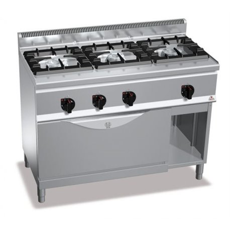 Cocina a gas 3 fuegos y horno maxi (fondo 600)