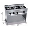 Cocina a gas 3 fuegos y horno maxi (fondo 600)