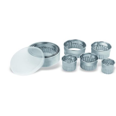 Caja de 8 cortapastas redondos rizado
