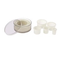 Caja de 9 cortapastas redondos lisos de poliglas