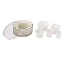 Caja de 9 cortapastas redondos rizados de poliglas