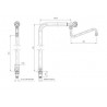 Grifo un agua columna cocina